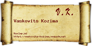 Vaskovits Kozima névjegykártya